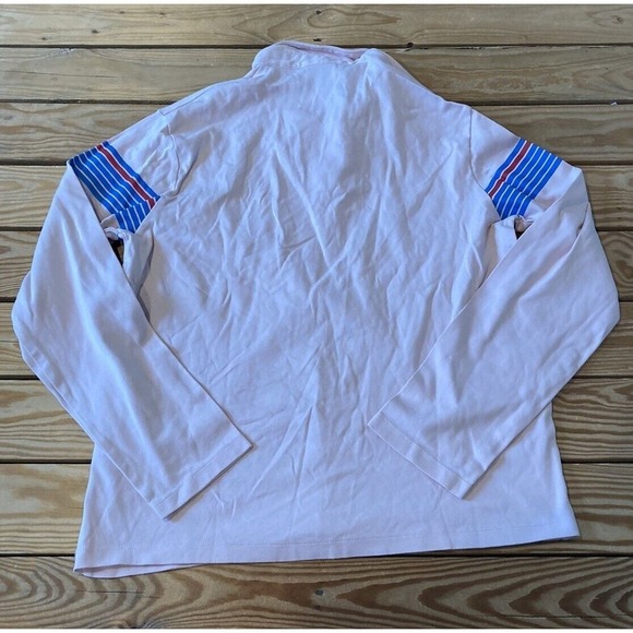 Rare Rabbit Striped Sleeve Polo Shirt Size Medium Men’s Pink - Picture 2 of 7
